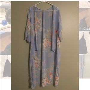 Blue Floral Kimono